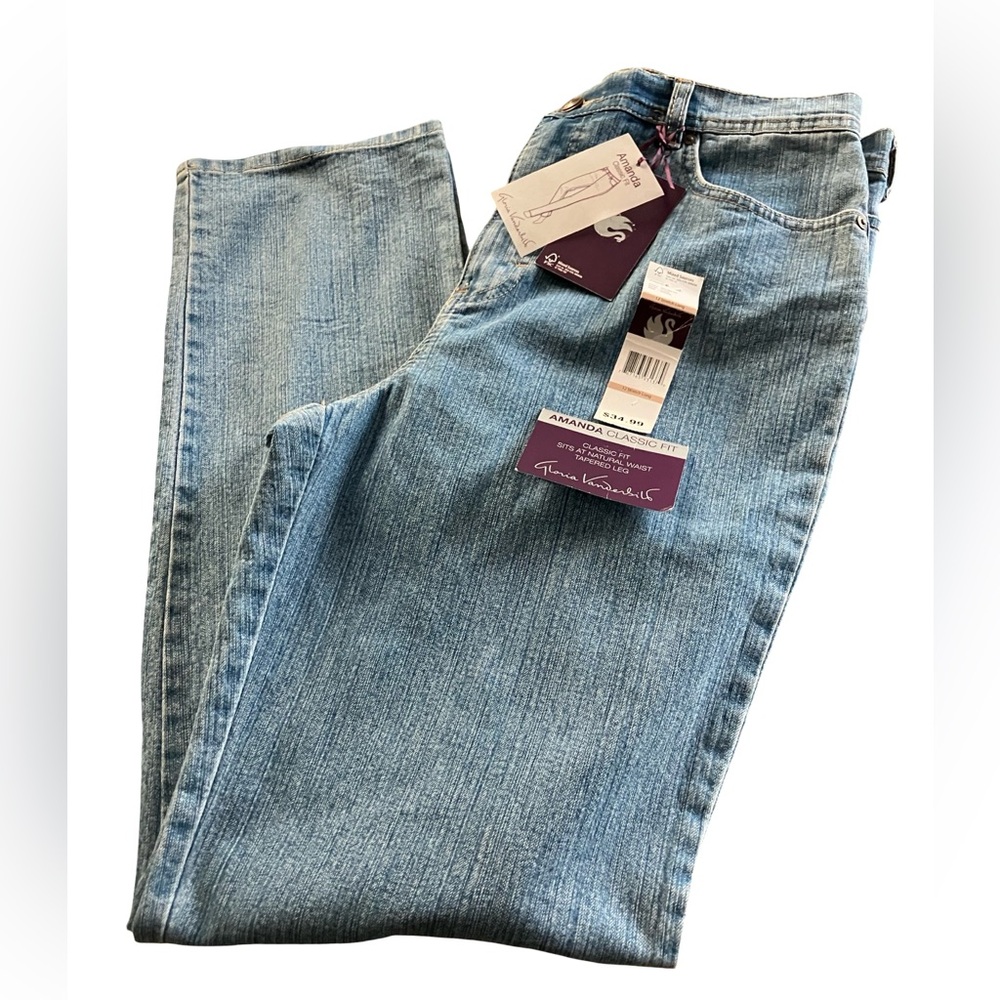 Gloria Vanderbilt Amanda Classic Fit Tapered Leg Women’s Blue Jean NWT Size 12 L